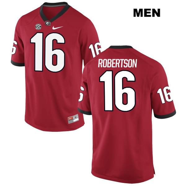 Georgia Bulldogs Men's Demetris Robertson #16 NCAA Authentic Red Nike Stitched College Football Jersey YCZ7056TJ